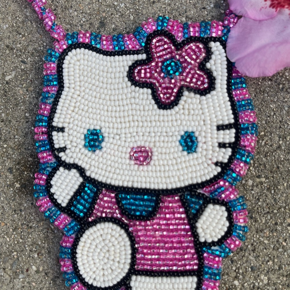 Hello Kitty Pink, Blue and White Beaded Jewelry Accessory - Picture 6 of 7